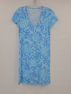 Lilly Pulitzer Etta Short Sleeves Resort White Goombay Grooves Dress Size XXS